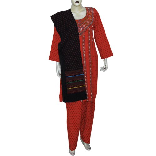 Salwar Kameez Kurti Cotton Embroidered Dress Size S (slk477a)