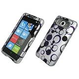 EMPIRE 2D Silver with Purple and Black Circle Stars Design Hard Case Cover  ....
