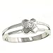 Round Diamond Mini Clover Ring with Split Shank.05cttw