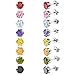 MOWOM Multicolor 3~10 mm 16 PCS Stainless Steel Stud Earrings Royal King Crown Set ( 8 Pairs )