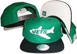 New York Jets Green/Black Two Tone Snapback Adjustable Plastic Snap Back Hat / Cap