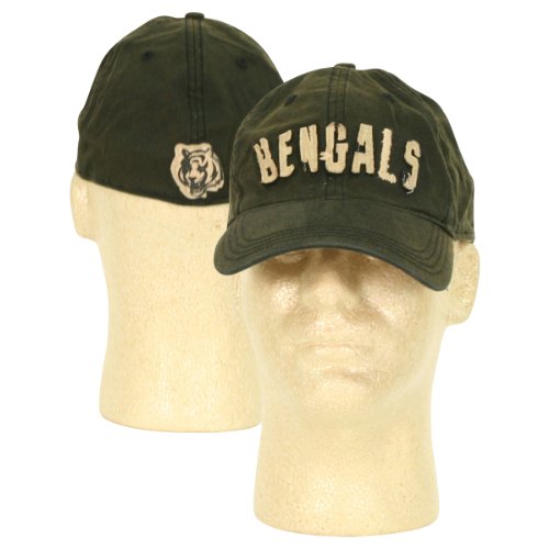 Cincinnati Bengals Destructed Look Slouch Style Fitted Hat (Black) -Large/X-Large