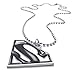TEMEGO Jewelry Mens Alloy 2-Tone Superman Symbol Pendant Necklace Chain, Black Silver