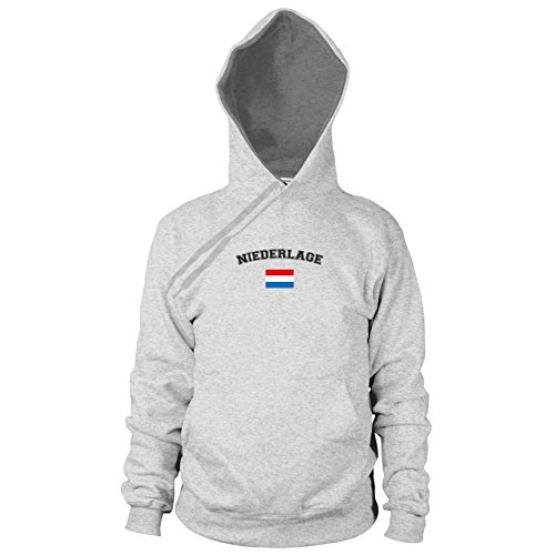 Oranje Niederlage – Herren Hooded Sweater, Größe: L, Farbe: grau meliert
