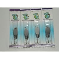 4 - 1oz Chrome Finish Brass Fishing Spoons