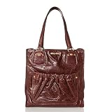 Miu Miu Large Wine Distressed Leather Tote