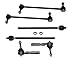 PartsW - 6 PC for Chrysler Town & Country 2001-2004/Dodge Caravan 2001-2004 +MORE (Check Models), New Suspension Steering Kit Inner & Outer Tie Rod Ends Sway Bar End Links