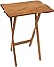 Lipper International Bamboo Wood Rectangular Snack Table, 18.75