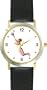Woman Beach Volleyball Player No.2 Playing Volleyball or Volley Ball Theme - WATCHBUDDY� DELUXE TWO-TONE THEME WATCH - Arabic Numbers - Black Leather Strap-Children's Size-Small ( Boy's Size & Girl's Size )