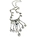 Sandistore Womens Ethnic Coin Long Chain Gem Necklace Tassel Pendant