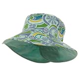 Ladies Floral Reversible Fashion Hat-Mint W27S63C