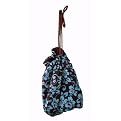 Couture Cruiser Bicycle Basket Liner and Tote Bag - Brown/ Teal