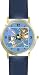 High Action Basketball Art No.5 Basketball Theme - WATCHBUDDY  DELUXE TWO-TONE THEME WATCH - Arabic Numbers - Blue Leather Strap-Women's Size-Small