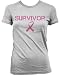 Survivor Pink Ribbon Juniors T-shirt, Cancer Awareness Juniors Shirt