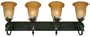 Yosemite Home Decor 94594PG El Capitan 37.5-Inch 4-Light Bathroom Vanity, Patina Grey