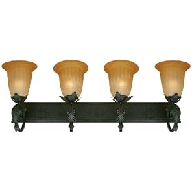 Yosemite Home Decor 94594PG El Capitan 37.5-Inch 4-Light Bathroom Vanity, Patina Grey