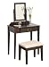 Cappuccino / Espresso Finish Contemporary Vanity with Bench