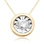 10k Yellow Gold Diamond Solitaire Pendant (1/20 cttw, I-J Color, I3 Clarity)