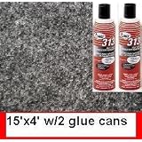 2 (313) Glue+ 15ft 48 W Polymat Charcoal Grey Speaker Box Carpet Truck Car Trunk... 