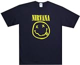 NIRVANA - Smiley Face - Black T-shirt