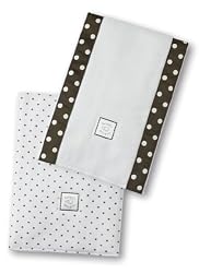 SwaddleDesigns Baby Bupies - Set of 2 - Polka Dots - Chocolate Brown