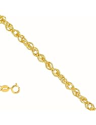 14K Yellow Gold 1.5 mm (1/16 Inch) Ropa Chain Necklace 20" w/ Spring Ring Clasp
