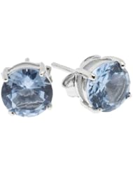 Sterling Silver & Blue Crystal Earrings