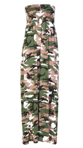New Womens Plus Size Boob Tube Printedm Sheering Summer Maxi Dress 4-22