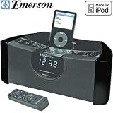 Buy Black Stereo Clock Radio With SmartSet&reg; And iPod&reg; Dock  by Emerson
