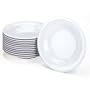 OfficeMaid Melamine Bowls, 9-1/4" Diameter, White, 12 per Pack