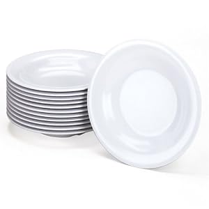Melamine Dinnerware, Bowls, 9-1 4 Diameter, White, 12 per Pack KMOPH233 by 