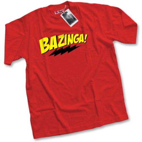 HotScamp Premium Bazinga ! Mens Red T-Shirt