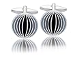 Circular Stripe Effect Cufflinks, Model 4345