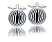 Circular Stripe Effect Fashion Cufflinks 4345