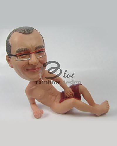Custom Bobblehead Male Sunbathing Almost Naked