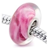 Pugster Red White Rounds Murano Glass Beads Pandora Chamilia Biagi Beads Charm Compatible