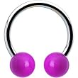 Purple Neon Horseshoe Circular Barbell