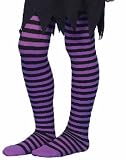 Child Purple/Black Stripe Tights