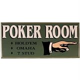 Classic Wooden Poker Room Sign