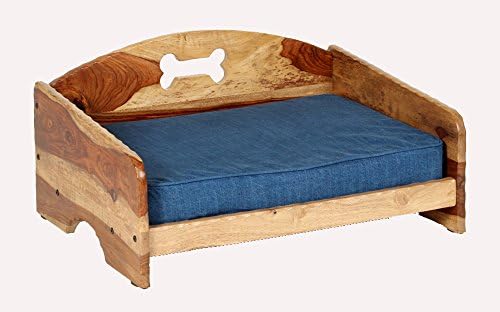 Small "Rustic" Elevated Raised Orthopedic Foam Pet Bed