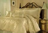 Bridal Floral Jacquard 7 Pc. Comforter Set W/ Matching Decorative Pillows Ivory, Creme, Peach