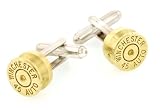 45 caliber cartridge end cufflinks with presentation box. Made in the USA
