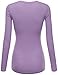 FPT Womens Basic Scoopneck Long Sleeve T-Shirt (S-3XL) PAISLEYPURPLE M
