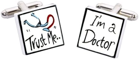 Trust Me I'm a Doctor Bone China Cufflinks