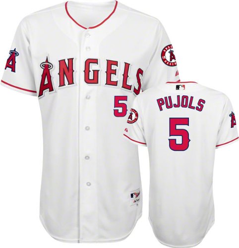 Albert Pujols Los Angeles Angels of Anaheim White #5 Authentic Jersey