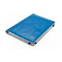 M-Edge GO! Genuine Leather Kindle Jacket with Hinge (Fits 6" Display, Latest Generation Kindle), Sapphire Blue