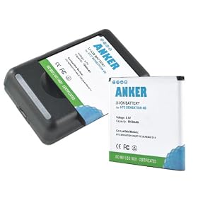 Anker® 2 x 1900mAh Li-ion Batteries for HTC Shooter, Amaze 4G, Sensation + 1 x Free Travel Charger