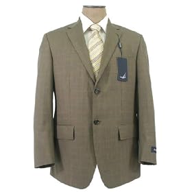 Nautica Mens 2 Button Olive Wool Sport Coat Blazer Jacket - Size 38R by Nautica