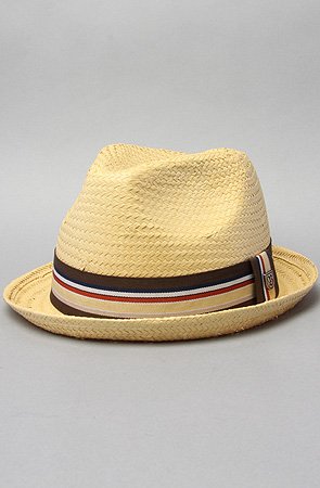 Brixton The Castor Fedora in Tan Straw,Hats for Men