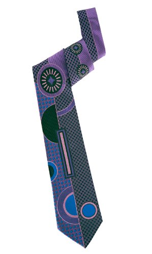 Sundial Woven Tie in purple, black